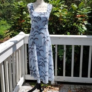 COPY - Rachel Roy Sleeveless Dress Blue size 4 Fern Print